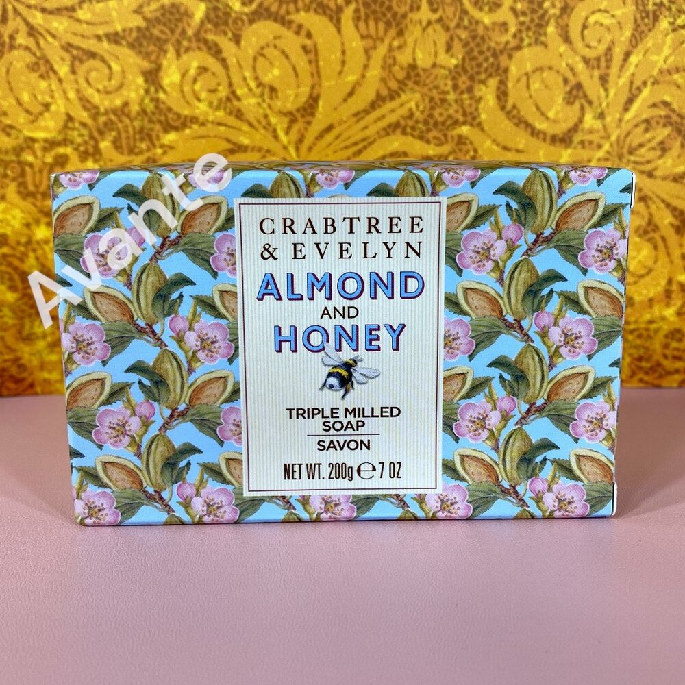 Crabtree & Evelyn Almond and Honey Triple Milled Soap Bar 7 oz
